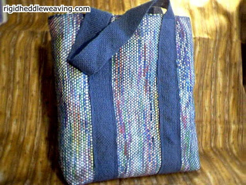 Shopping Tote made with colored plarn